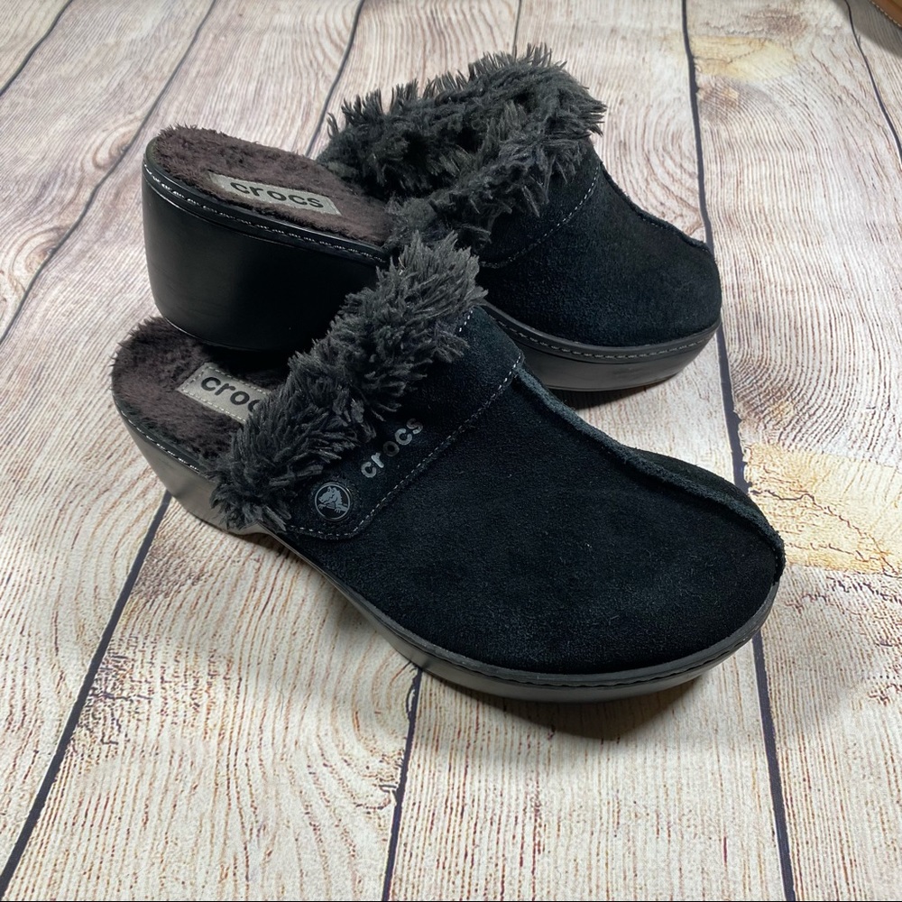 Crocs Womens Cobbler Sherpa Lined Clogs Mules Size 7